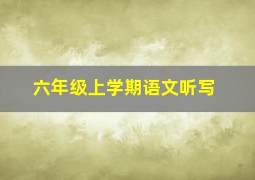 六年级上学期语文听写