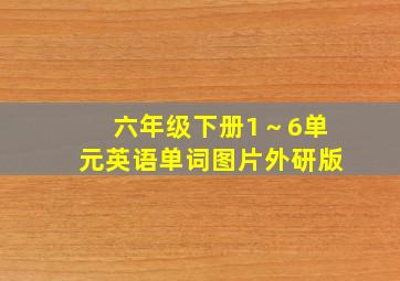 六年级下册1～6单元英语单词图片外研版