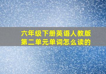 六年级下册英语人教版第二单元单词怎么读的