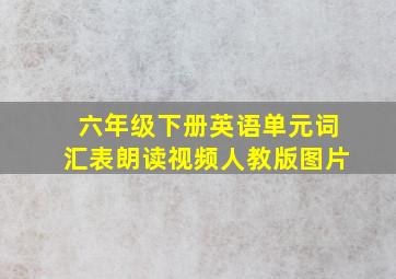 六年级下册英语单元词汇表朗读视频人教版图片