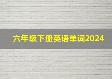 六年级下册英语单词2024