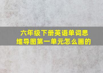 六年级下册英语单词思维导图第一单元怎么画的