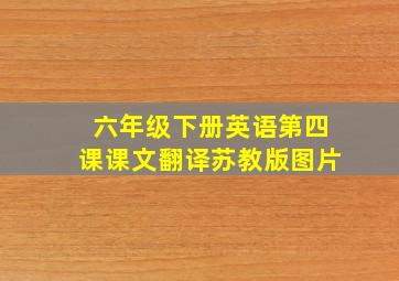 六年级下册英语第四课课文翻译苏教版图片