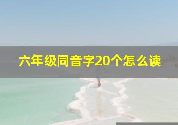 六年级同音字20个怎么读