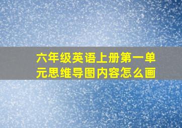 六年级英语上册第一单元思维导图内容怎么画