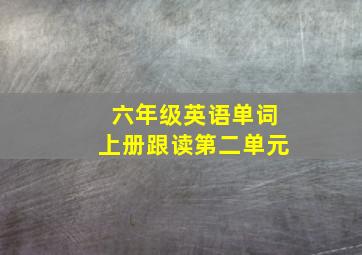 六年级英语单词上册跟读第二单元