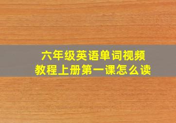 六年级英语单词视频教程上册第一课怎么读