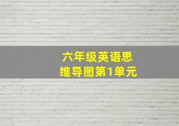 六年级英语思维导图第1单元