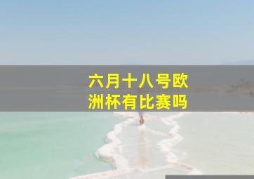 六月十八号欧洲杯有比赛吗