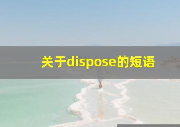 关于dispose的短语