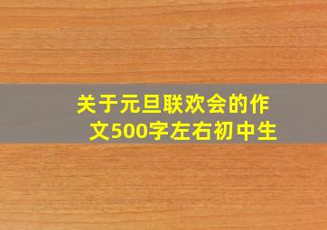 关于元旦联欢会的作文500字左右初中生