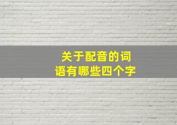 关于配音的词语有哪些四个字