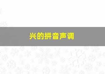 兴的拼音声调