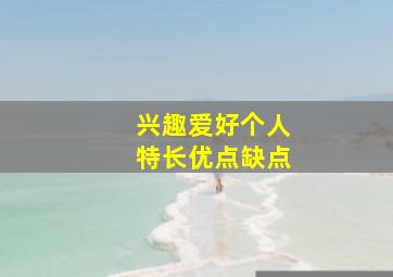 兴趣爱好个人特长优点缺点