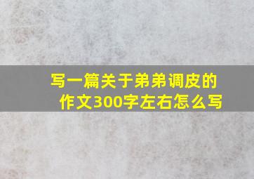 写一篇关于弟弟调皮的作文300字左右怎么写