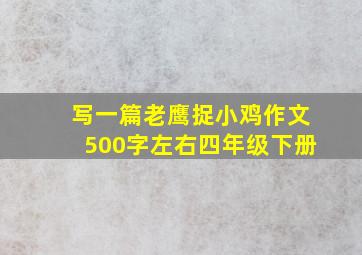 写一篇老鹰捉小鸡作文500字左右四年级下册