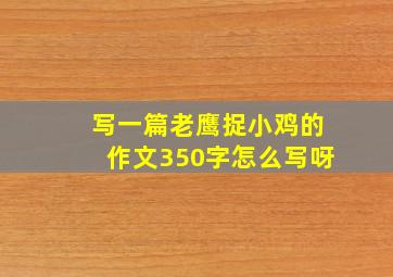 写一篇老鹰捉小鸡的作文350字怎么写呀