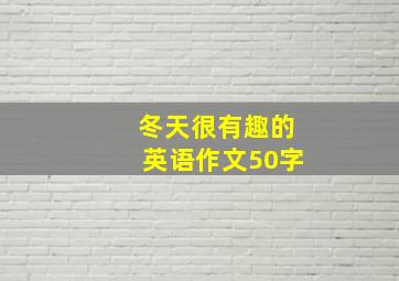 冬天很有趣的英语作文50字