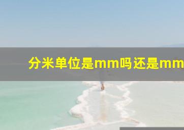 分米单位是mm吗还是mm