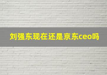 刘强东现在还是京东ceo吗