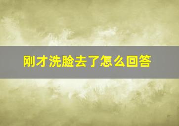 刚才洗脸去了怎么回答