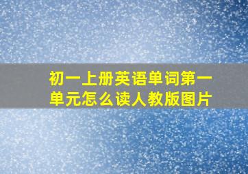 初一上册英语单词第一单元怎么读人教版图片