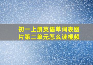 初一上册英语单词表图片第二单元怎么读视频