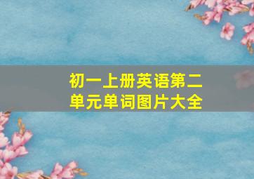 初一上册英语第二单元单词图片大全