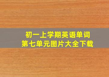 初一上学期英语单词第七单元图片大全下载