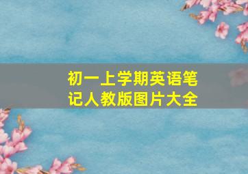 初一上学期英语笔记人教版图片大全