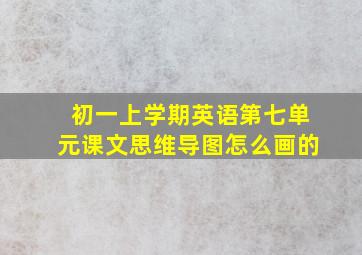 初一上学期英语第七单元课文思维导图怎么画的