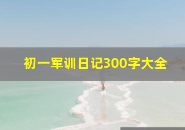 初一军训日记300字大全