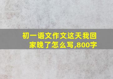 初一语文作文这天我回家晚了怎么写,800字