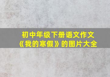 初中年级下册语文作文《我的寒假》的图片大全