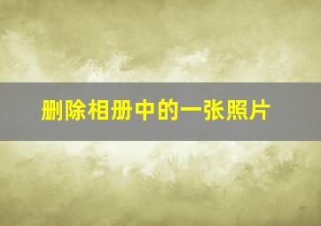 删除相册中的一张照片