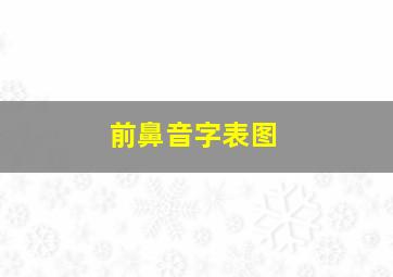 前鼻音字表图