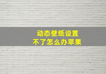 动态壁纸设置不了怎么办苹果