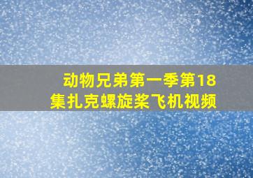 动物兄弟第一季第18集扎克螺旋桨飞机视频