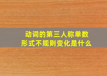 动词的第三人称单数形式不规则变化是什么