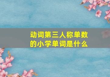 动词第三人称单数的小学单词是什么