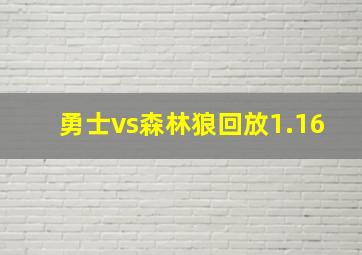 勇士vs森林狼回放1.16