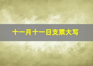 十一月十一日支票大写