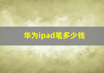 华为ipad笔多少钱