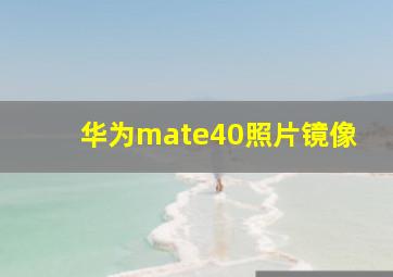 华为mate40照片镜像