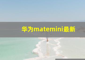 华为matemini最新