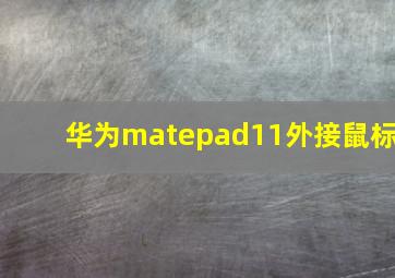 华为matepad11外接鼠标