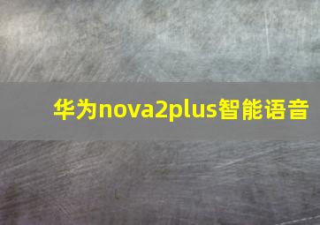 华为nova2plus智能语音