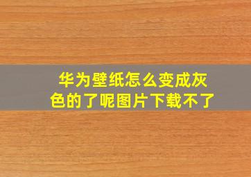 华为壁纸怎么变成灰色的了呢图片下载不了