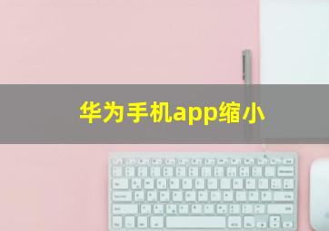 华为手机app缩小