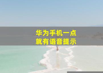 华为手机一点就有语音提示